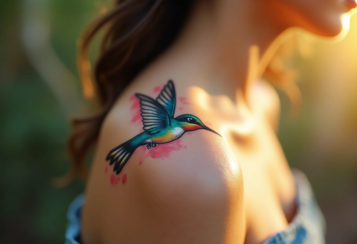 colibri aquarelle